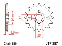 Зірка передня JTF 287.14